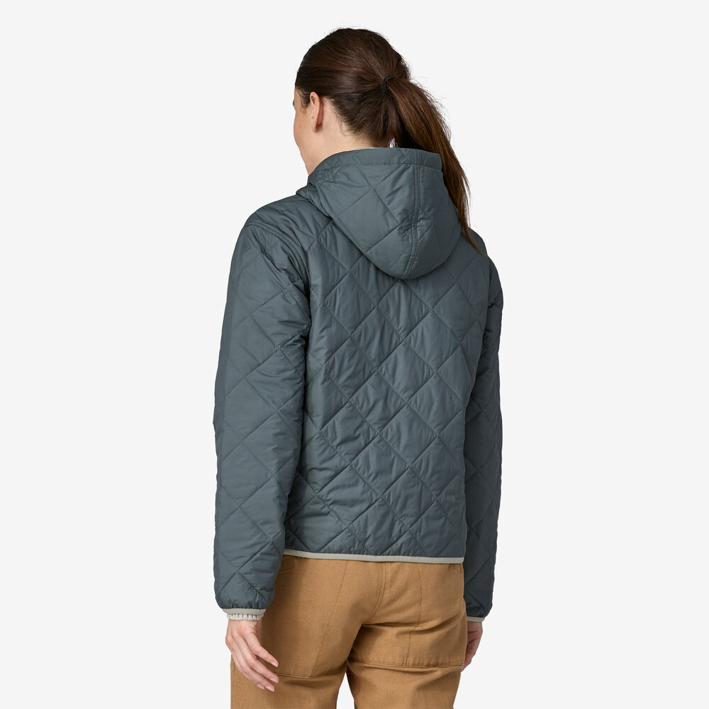 Damen-Bomberjacke mit Rautensteppung und Kapuze