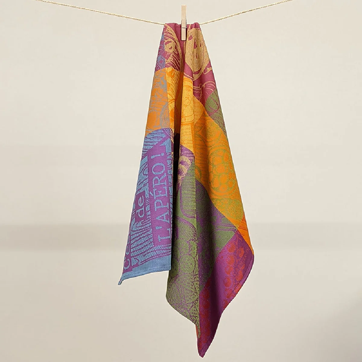 Torchon pur coton multicolore 56x77 Garnier Thiebaut