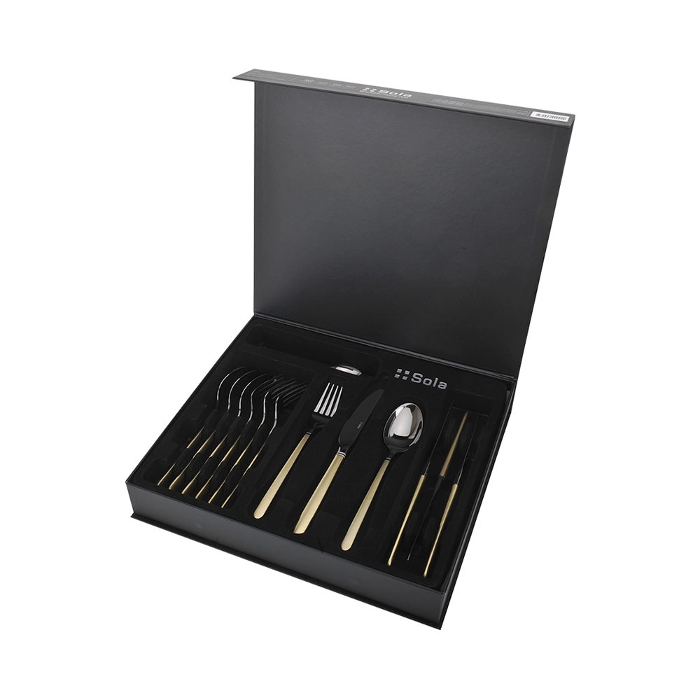 Sola Porto PVD Besteckset 16-tlg. Light grey/champagne