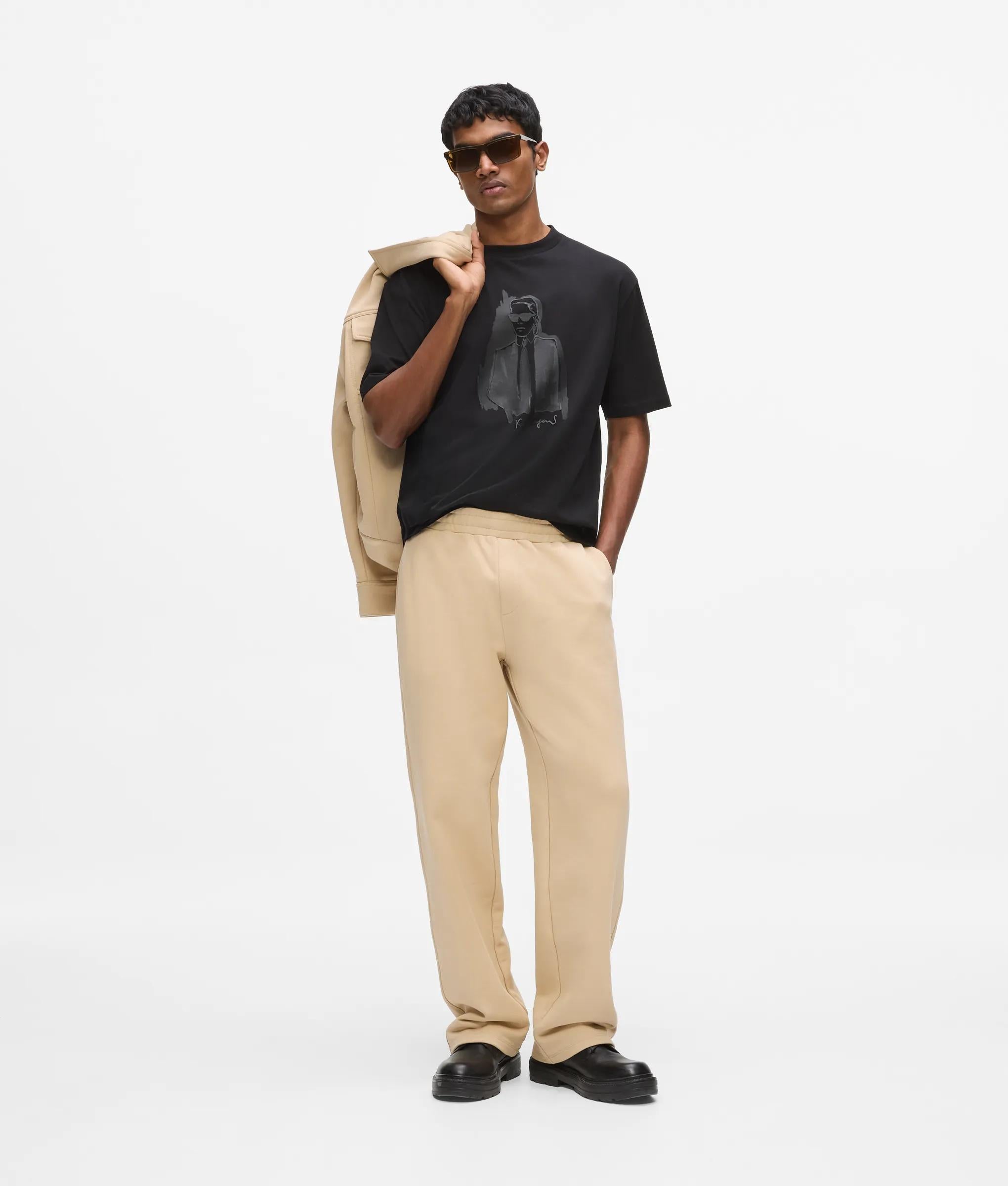 Monochroom Karl print T-shirt