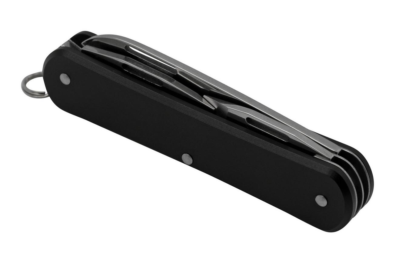FOX Vulpis 3-Tools FX-VP130-3BK, N690Co, Aluminium Black, Zwitsers zakmes