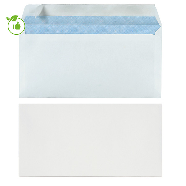 Enveloppes blanches Raja 80 g 110 x 220 cm, sans fenêtre, lot de 500
