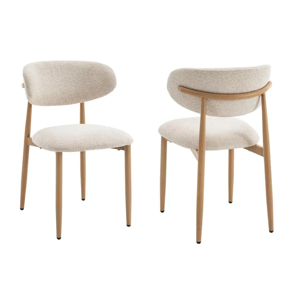 Celia Eetkamerstoelen Set van 2 - Beige Naturel