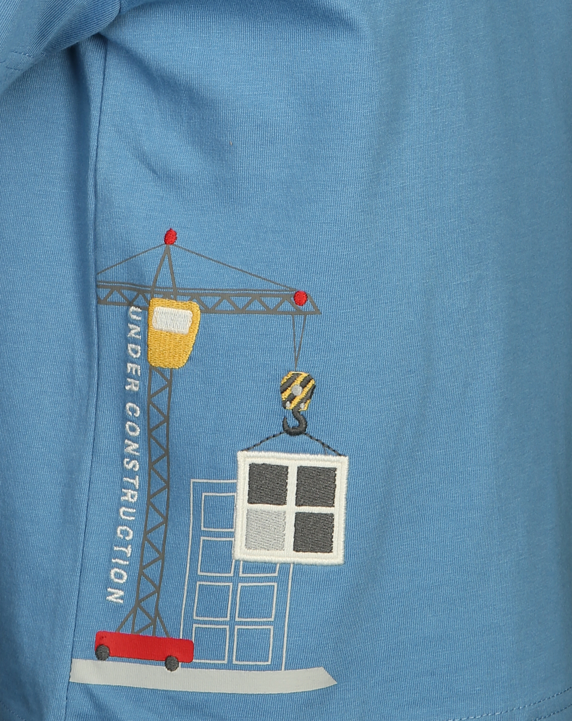 T-Shirt UNDER CONSTRUCTION in blau