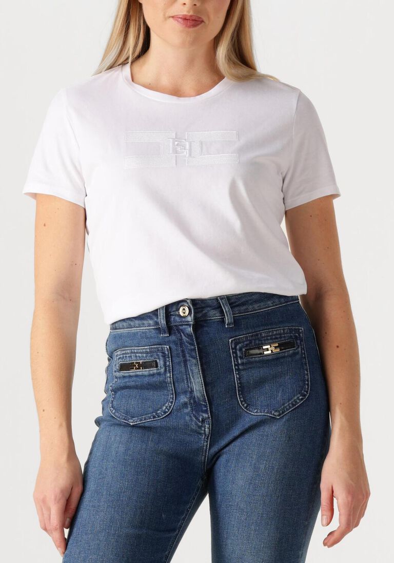 witte elisabetta franchi t-shirt t shirt