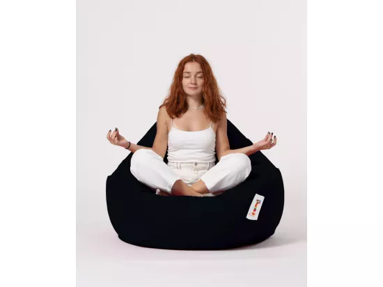 Pouf poire noir Premium XXL