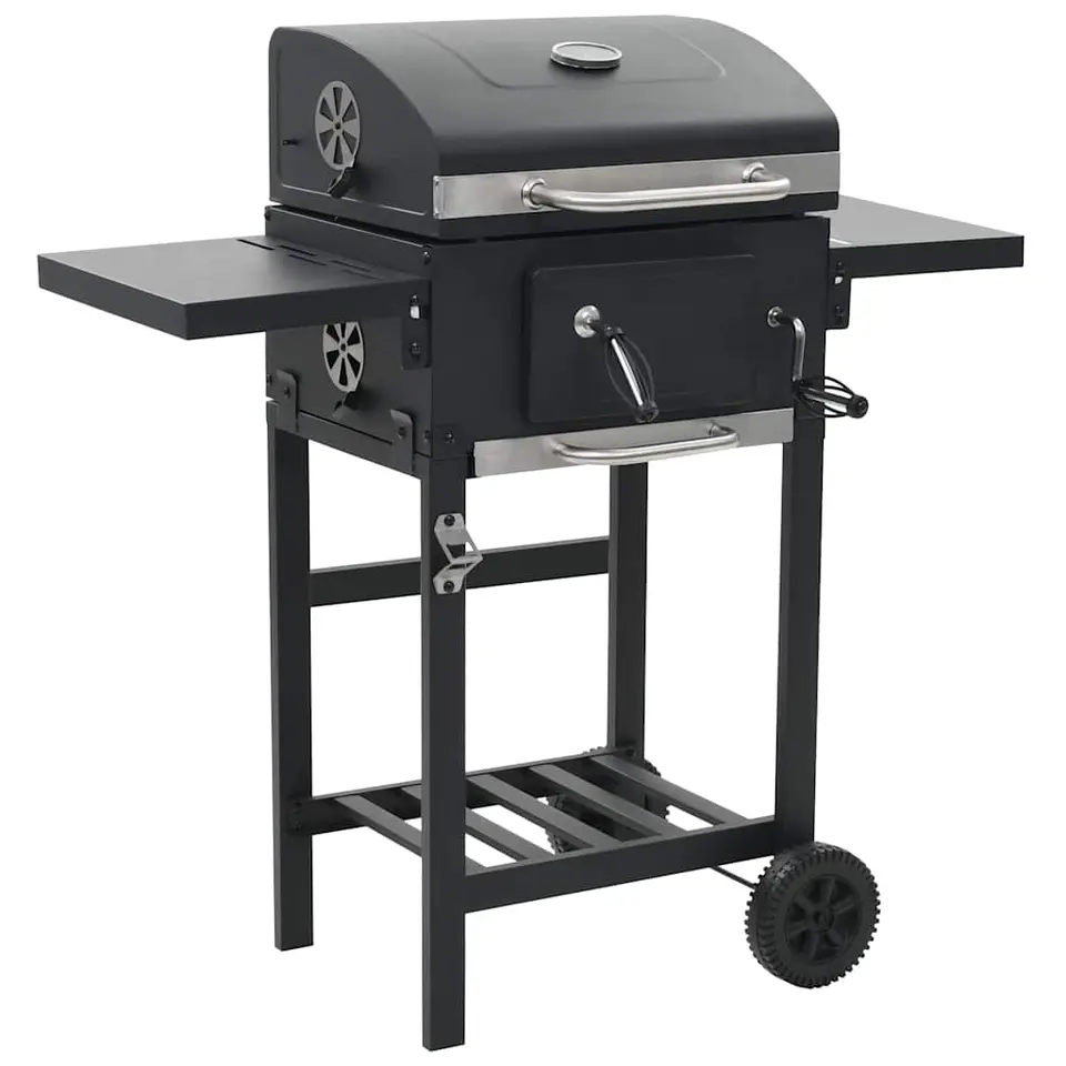 vidaXL - Barbecue - Zwart - Staal