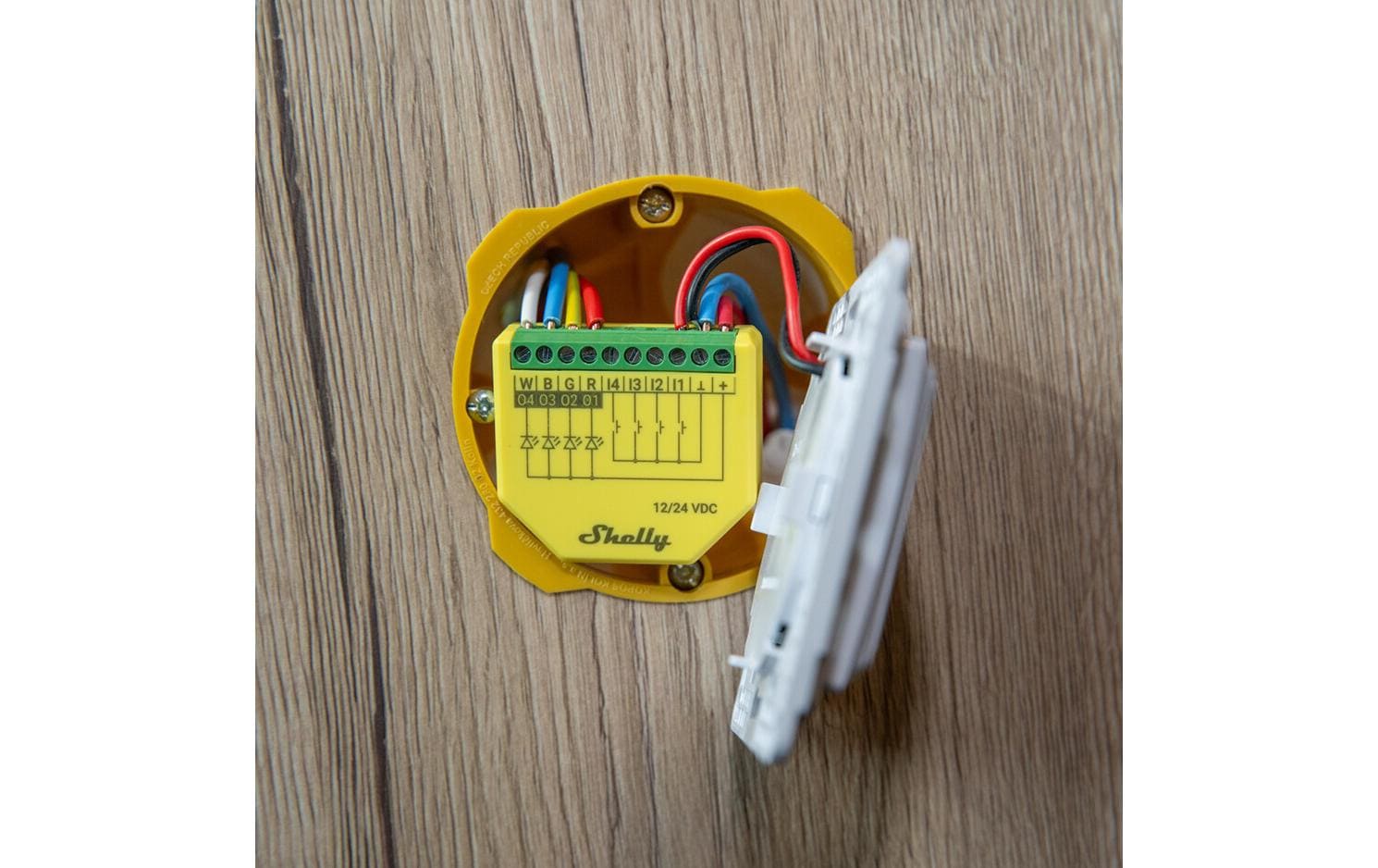 Smart Home Shelly Plus RGBW PM für LED-StreifenWLAN-gesteuerter RGBW-Controller für LED-Streifen