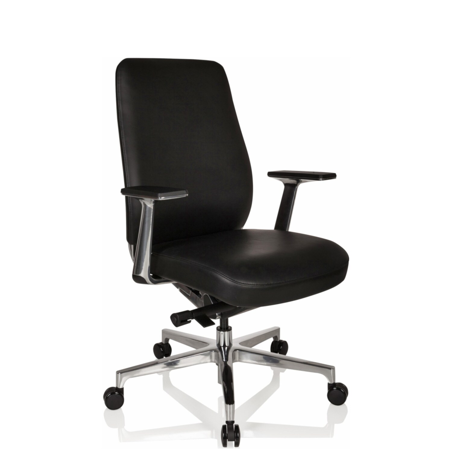 Luxus Chefsessel VERMONT Leder mit Armlehnen hjh OFFICE