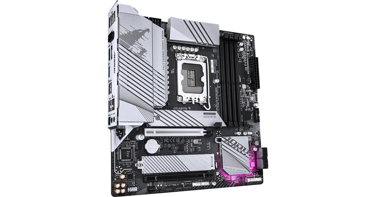 GIGABYTEB760M AORUS ELITE WIFI6E GEN5 socket 1700 moederbord  (Wit, RAID, 2.5Gb-LAN, Wi-Fi 6E, BT 5.3, Sound, µATX)