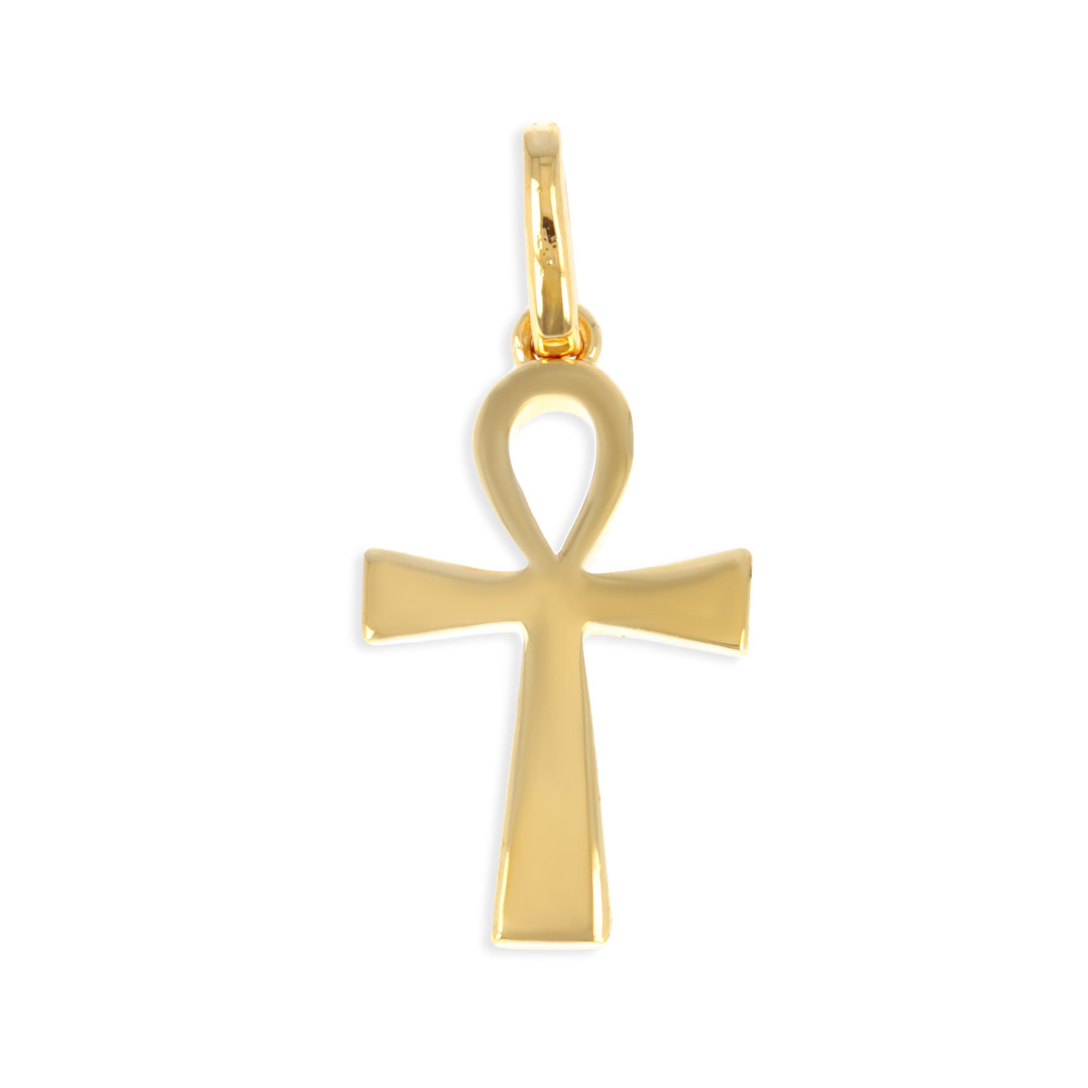 Pendentif plaqué or croix de vie
