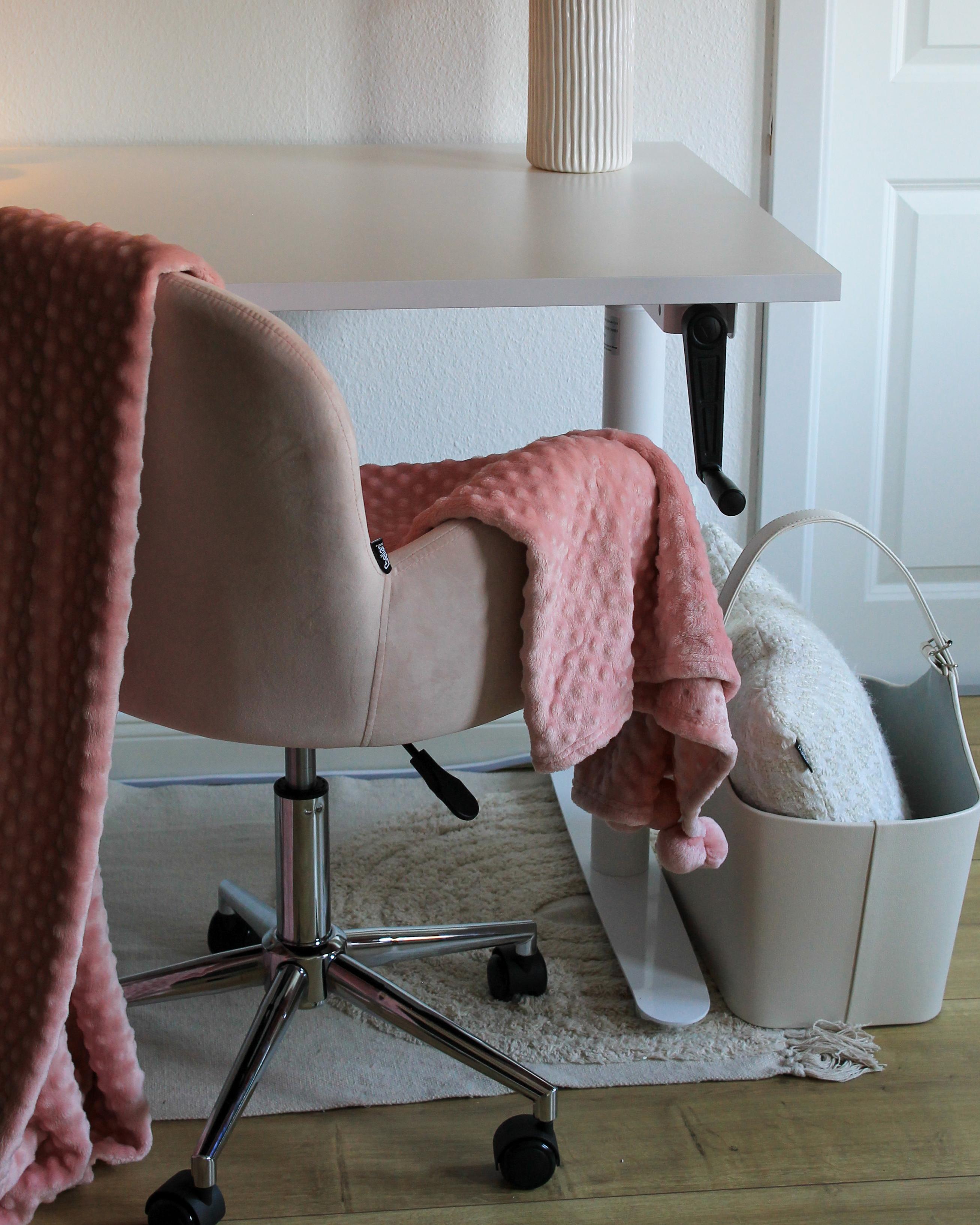 Bureaustoel PRIDDY Fluweel Roze