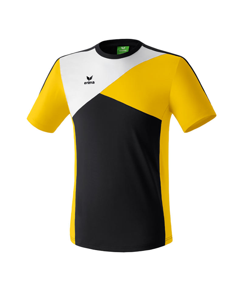 Erima Premium One T-Shirt Kids Schwarz Gelb