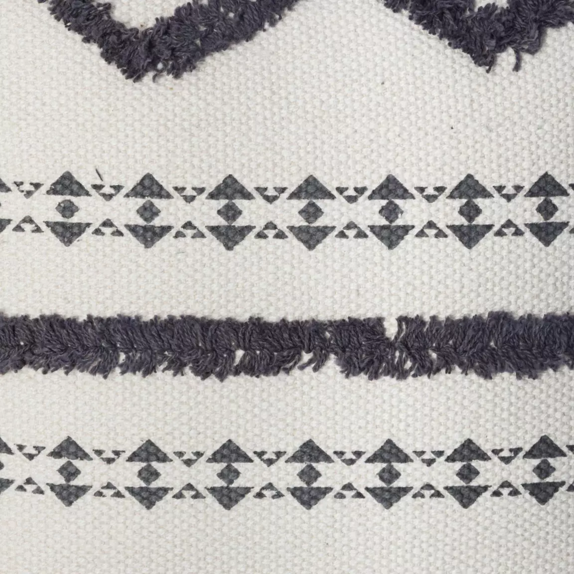 Housse de coussin carrée coton (40 x 40 cm) Wave Grise