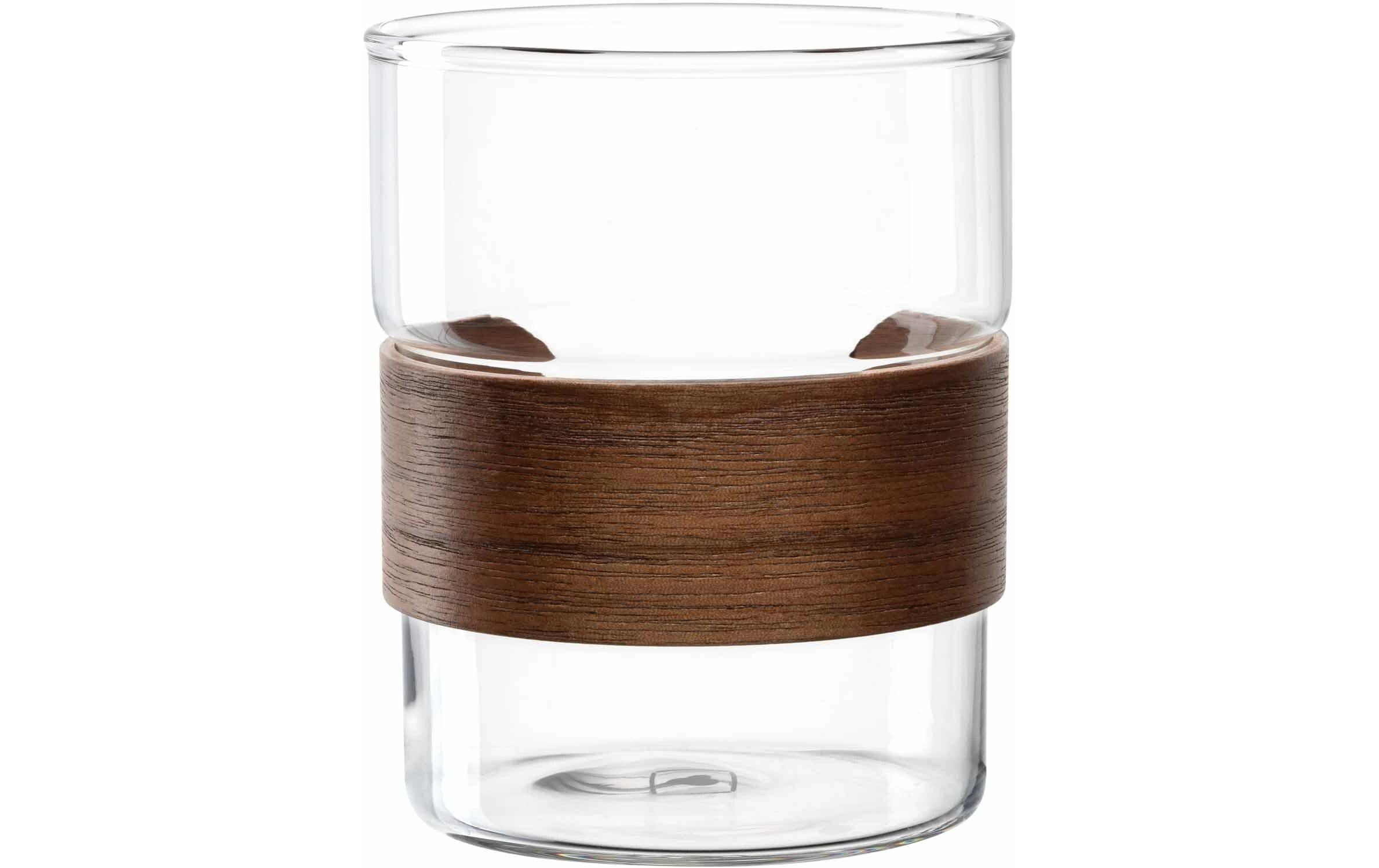 Cappuccino Becher Novo Legno 320 ml, 2 Stück, TransparentBecher für Heissgetränke