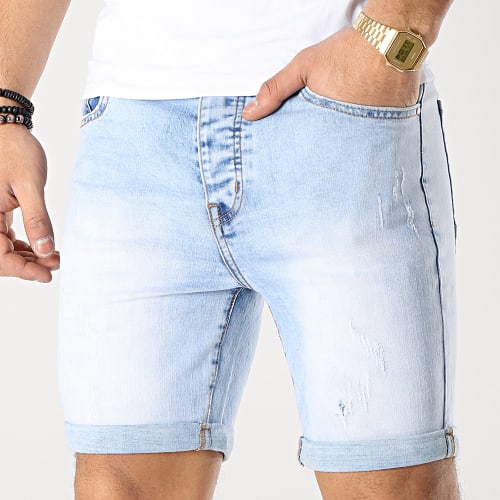 Short Jean LB054-B6 Bleu Clair