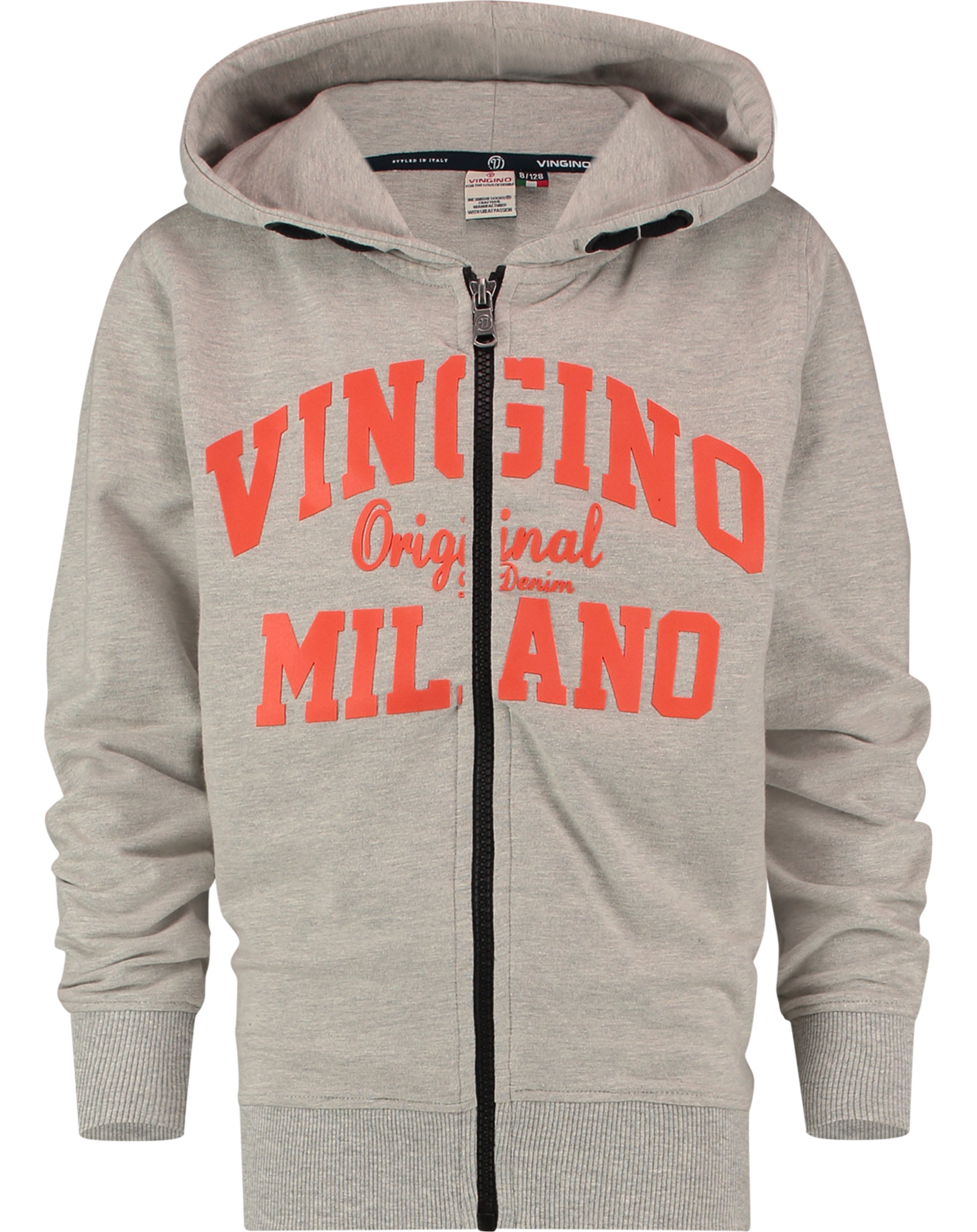 Kapuzen-Sweatjacke MILANO in grey melee
