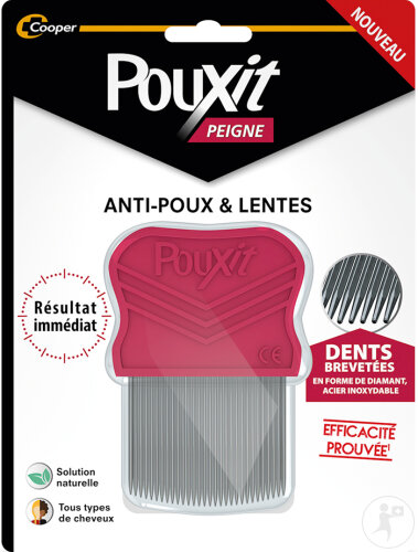 Pouxit Peigne Anti-Poux Et Lentes En Acier Inoxydable 1 Pièce