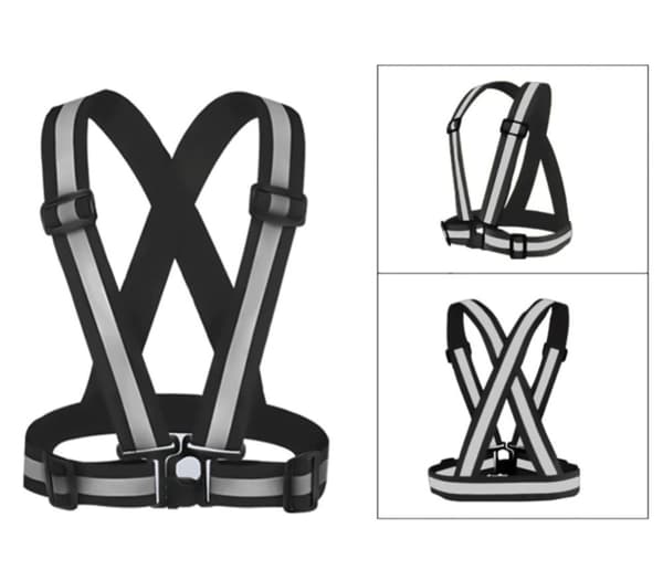 Refleksvest for trening / Sykle - Svart