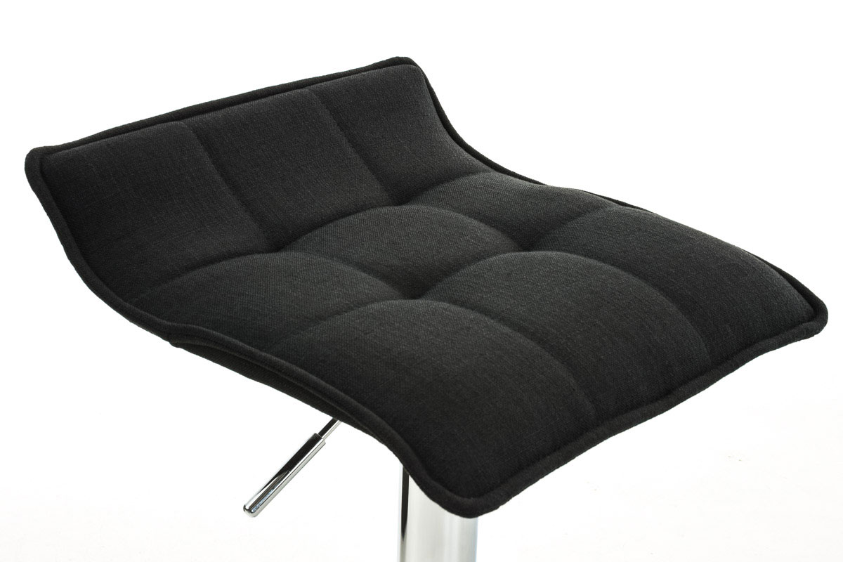 CLP Barhocker Madison Mit Hochwertiger Polsterung Und Stoffbezug I Höhenverstellbarer Barstuhl Mit Metallgestell In Chrom-Optik