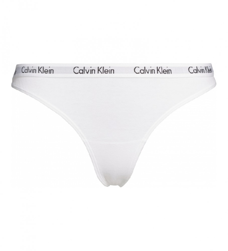 Calcinha fio dental Calvin Klein Carousel branca
