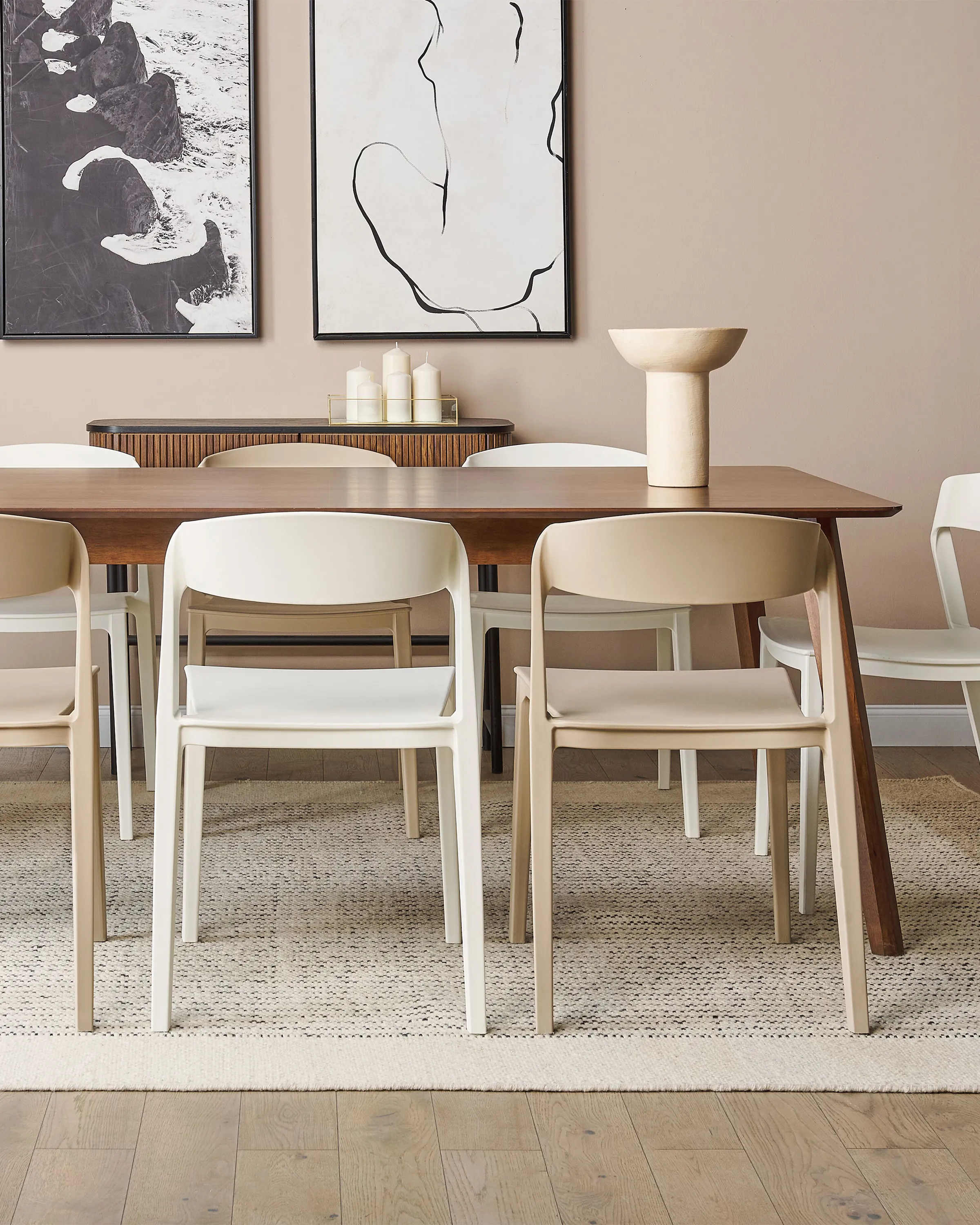 Set van 2 eetkamerstoelen SOMERS Beige