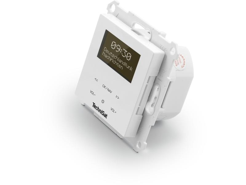 Technisat DAB  Radio DigitRadio Up 55 Weiss Kompaktes Unterputzradio für die flexible Montage