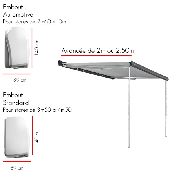 Store THULE Omnistor 4200 anthracite de 2,60 à 4m50