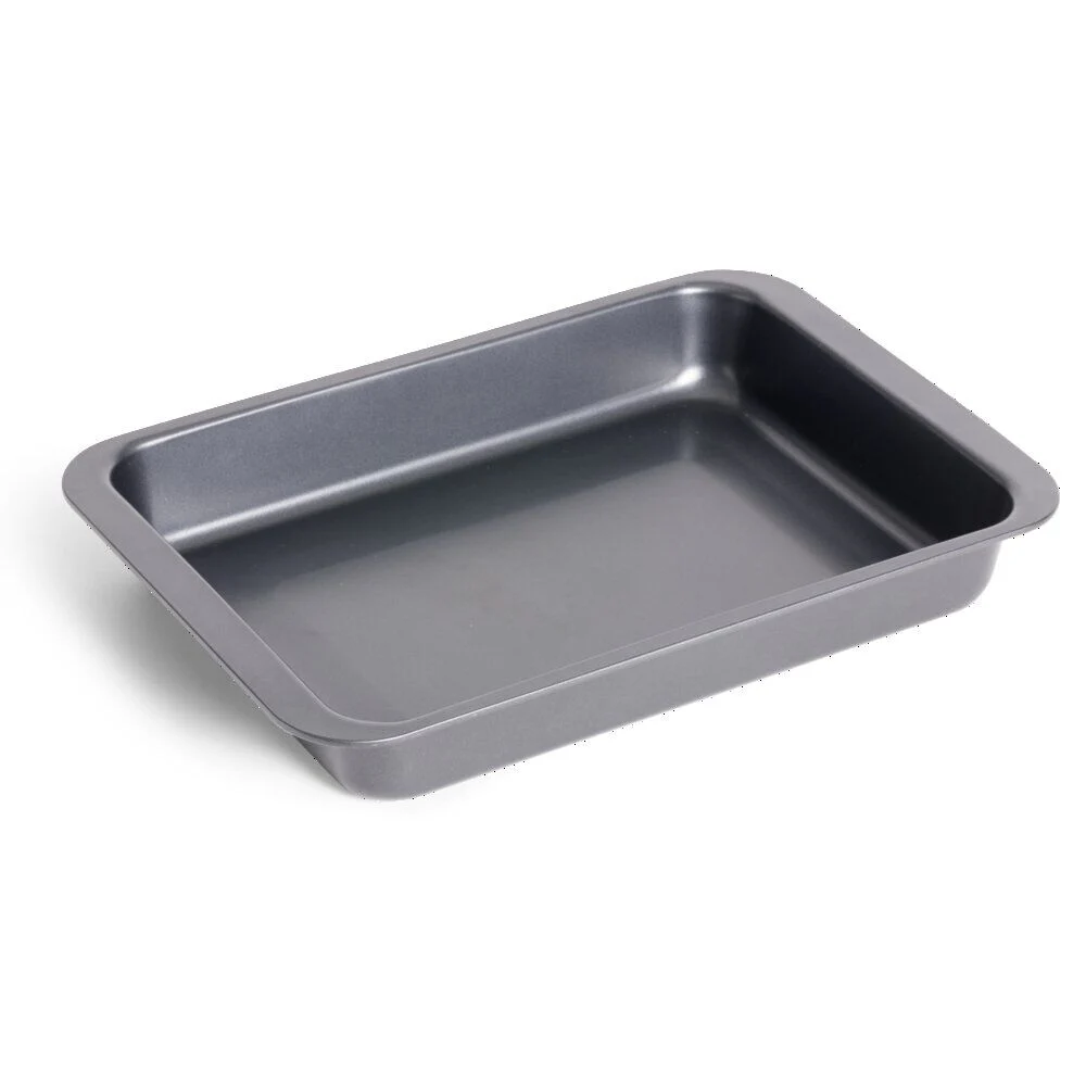 Plat à four métal noir 42x42xH6cm
