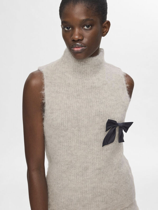 Selected Femme SLFEMILI SL ALPACA BLEND KNIT HIGH NECK TOP Dove/birch