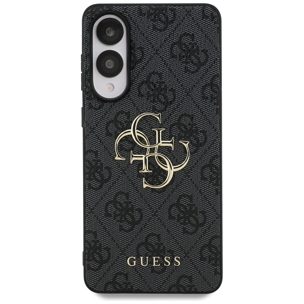 Samsung Galaxy S25 Edge Leder Hardcase Hülle 4G Big Metal Logo (GUHCS25E4GMGGR) - Schwarz