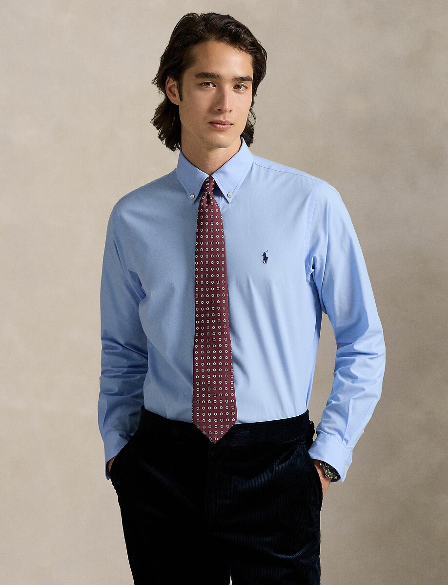 POLO RALPH LAUREN<br>Camisa lisa de popeline