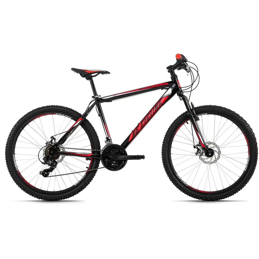 KS Cycling Mountainbike Hardtail 26 Zoll Sharp schwarz-rot schwarz-rot