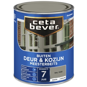 CetaBever Meesterbeits Deur & Kozijn zijdeglans dekkend RAL 7030 steengrijs 750 ml