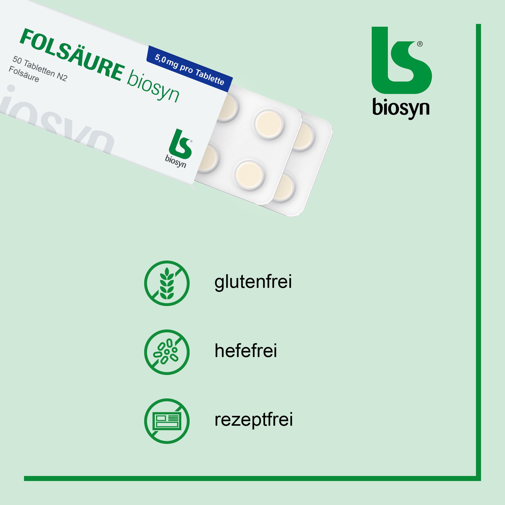 Folsäure biosyn 5 mg Tabletten