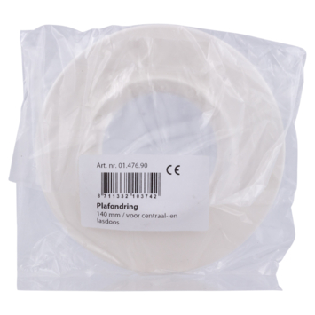 Handson Plafondring 138 mm Gat 60 mm Wit