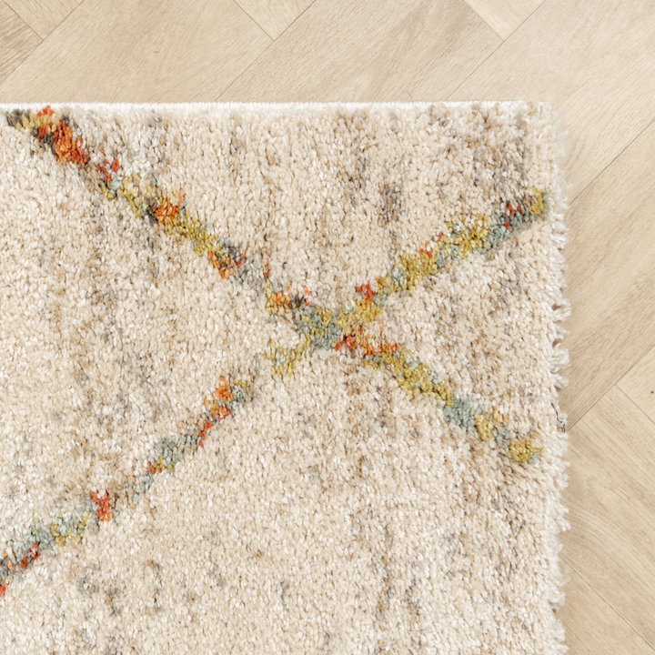 Hoogpolig vloerkleed - Blend Lines Terra