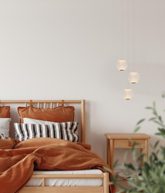Lucide Cintra 3 cluster hanglamp LED rond transparant