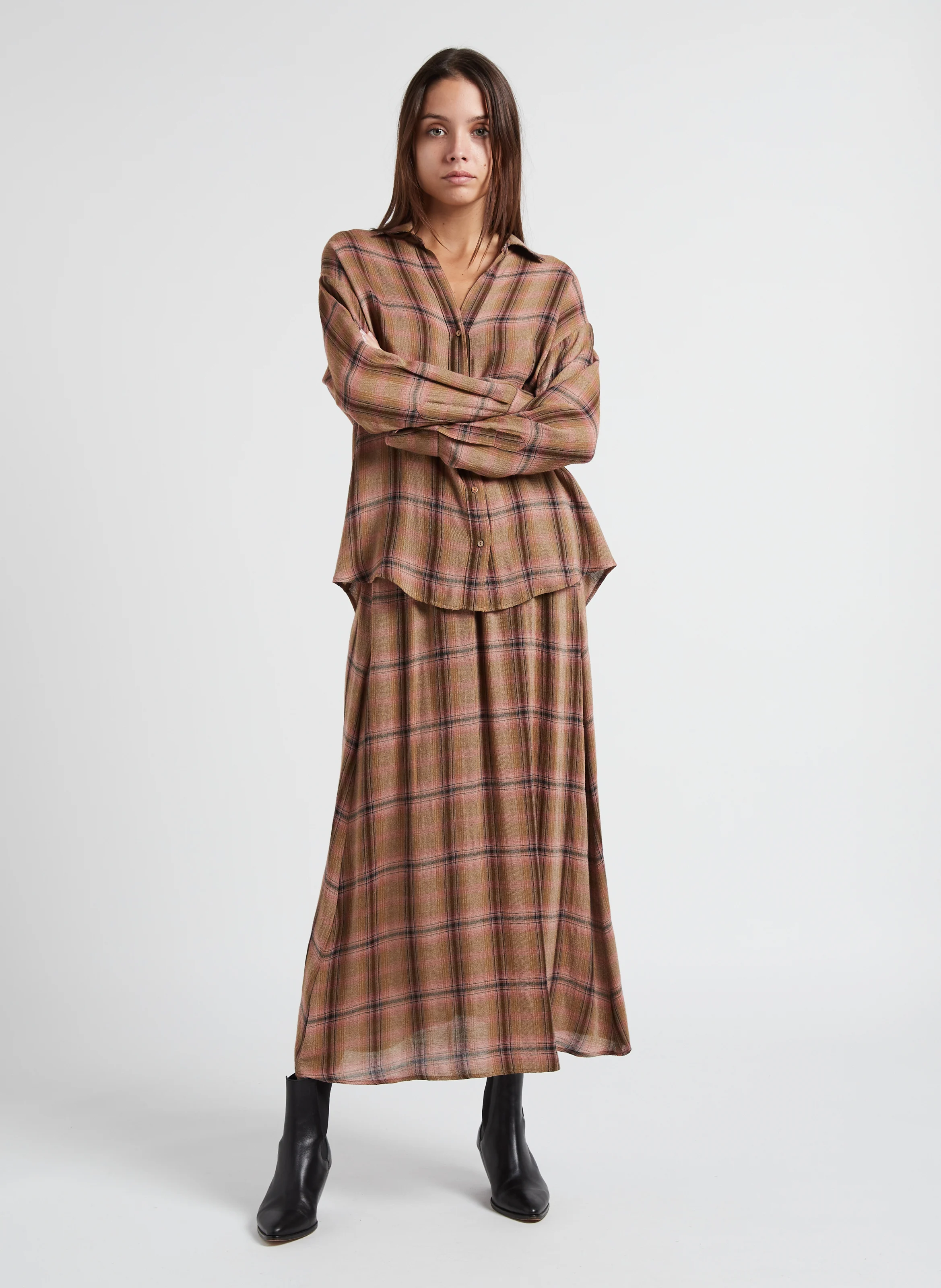 CIRILLA - Chemise col classique| Marron