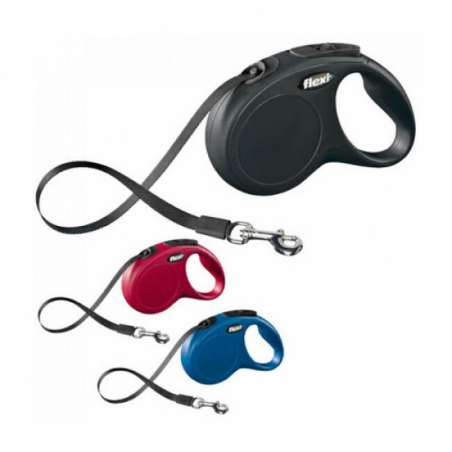 Laisse à enrouleur sangle Flexi New Classic pour chien