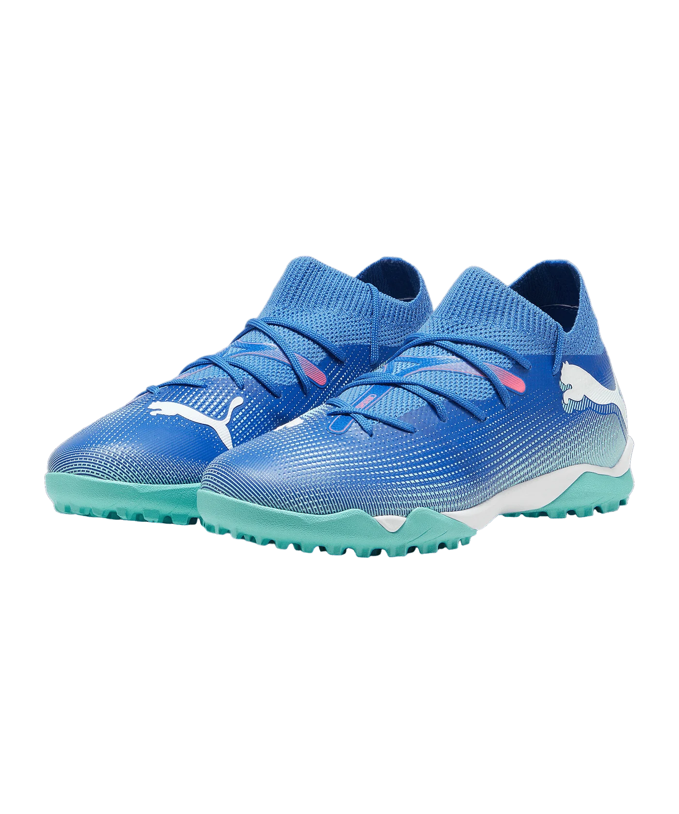 PUMA FUTURE 7 Match + Mid TF Formula Kids Blau Weiss F01