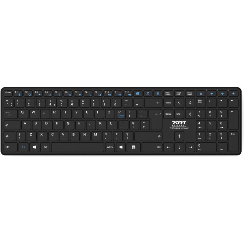 Port Designs 900903-R-DE clavier Maison Bluetooth QWERTZ Allemand Noir