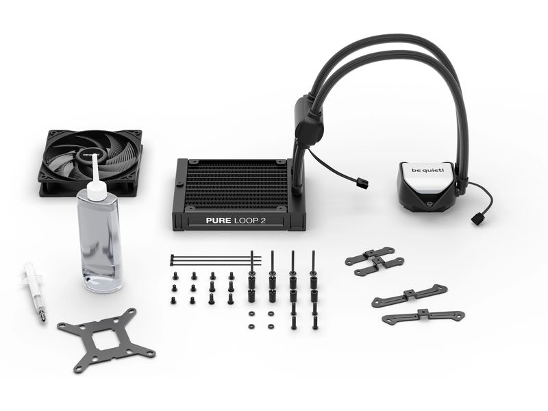 be quiet! Wasserkühlung Pure Loop 2 120 mm Leise All-in-One-Wasserkühlung mit dezenter ARGB-Beleuchtung