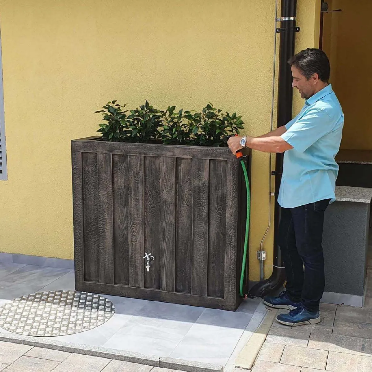 Roto Réservoir d'eau avec jardinière 300L Rain box