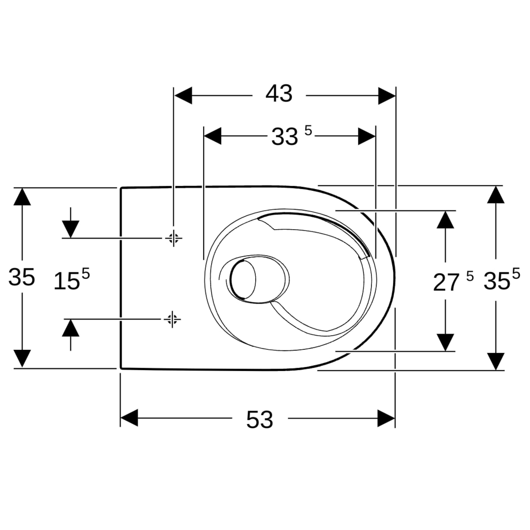 Geberit iCon toilet met TurboFlush wit glans