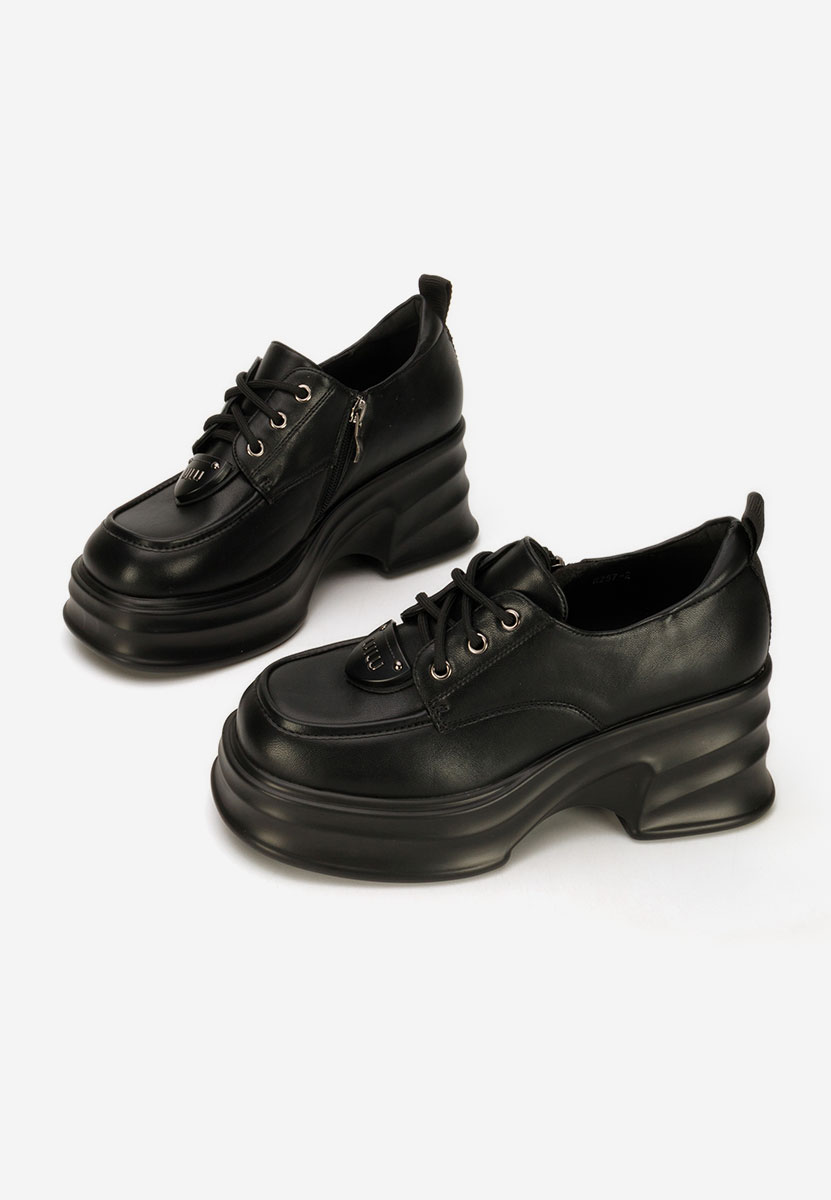 Chaussures casual à plateforme noirs Adnana