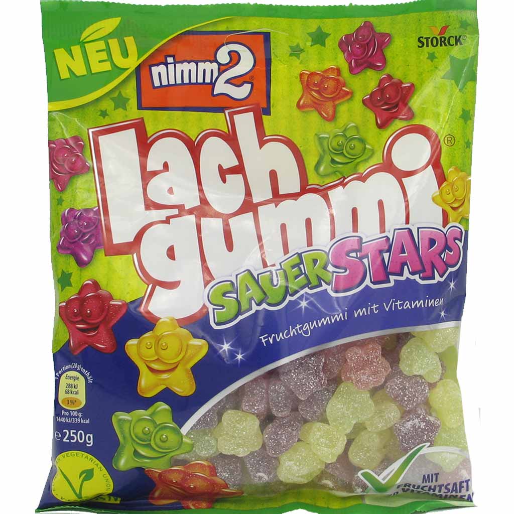 Storck Nimm2 Lachgummi SauerStars 250g MHD:30.6.25