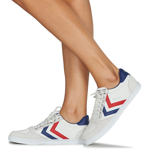hummel - SLIMMER STADIL LOW - Blanc / Rouge / Bleu