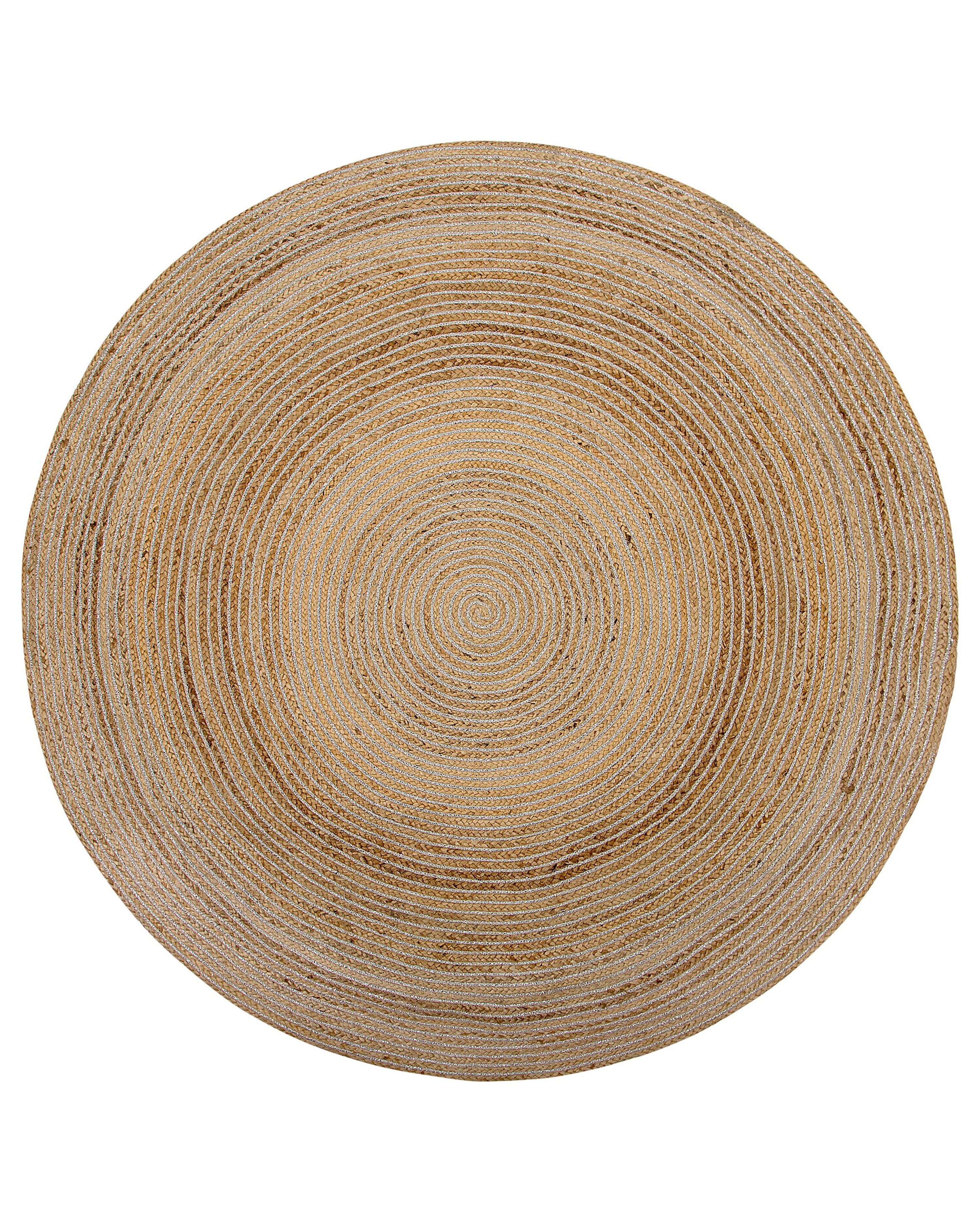 Vloerkleed AKBELEN Beige ø 140 cm Jute