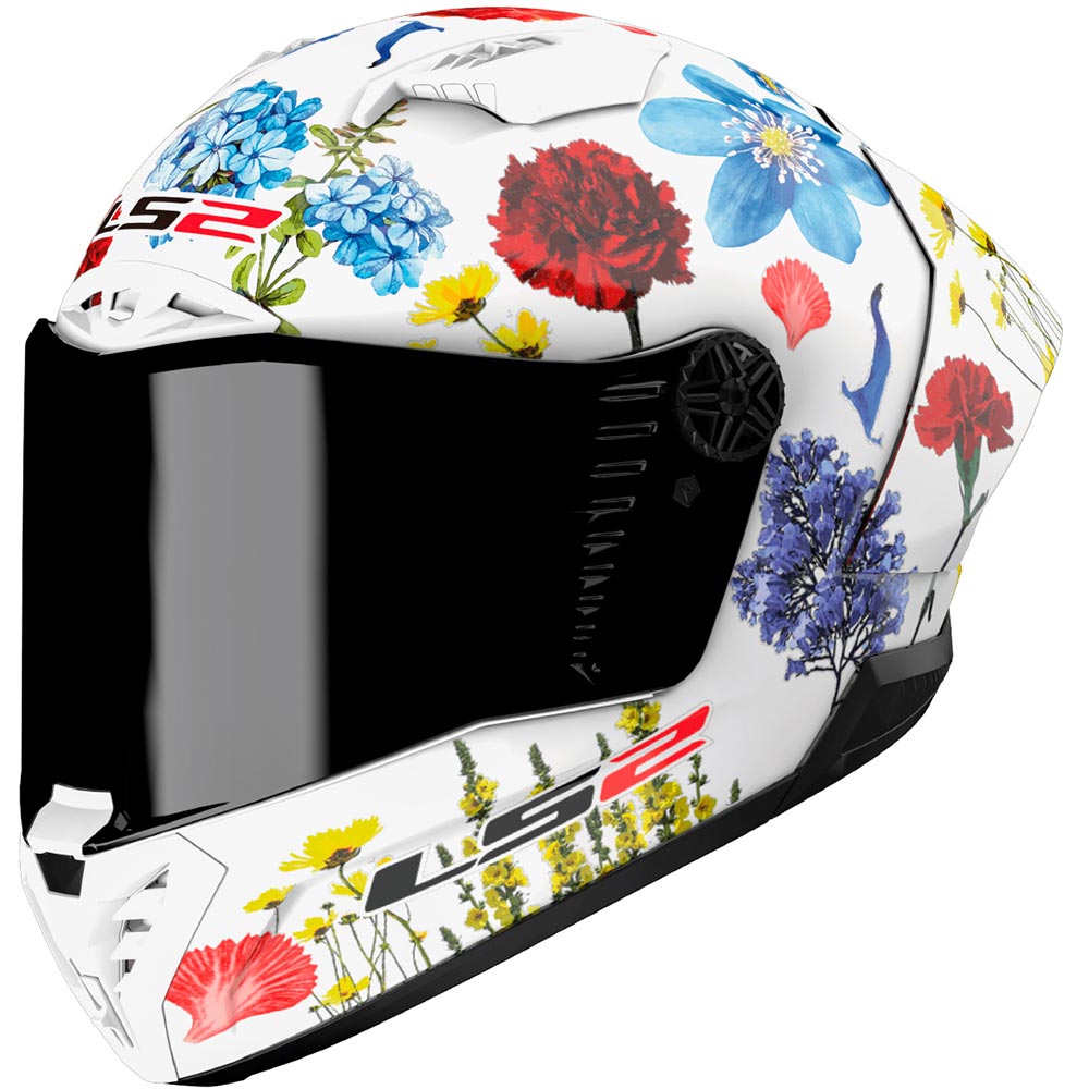 LS2 - Casque FF805 Thunder GP Aero Flowers Blanc / Multicolore / Brillant